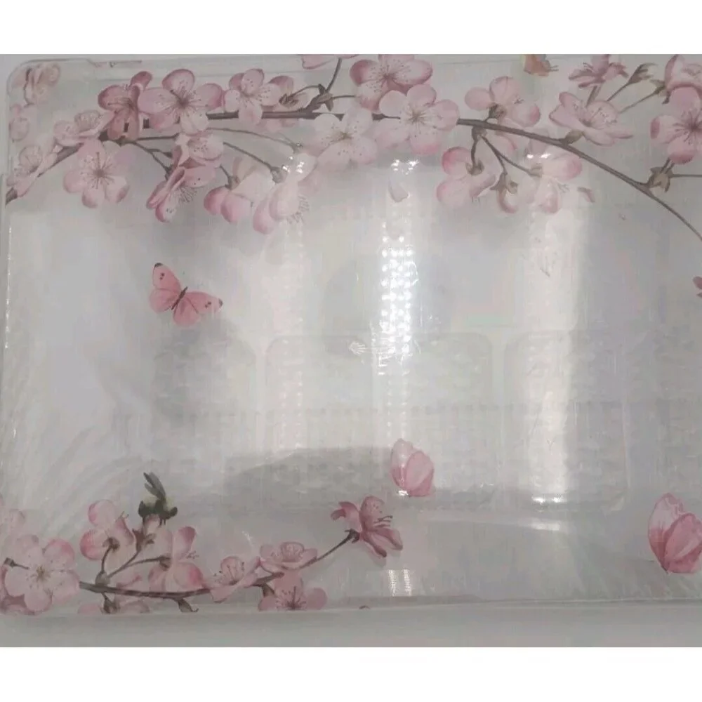 Plastic Hard Case‎ Cover Laptop Shell 8 1/2 By 12 Flowers Butterfly Cherry New